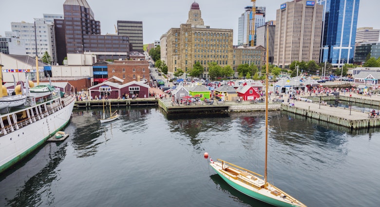 Waterfront in the city of Halifax in Nova Scotia.