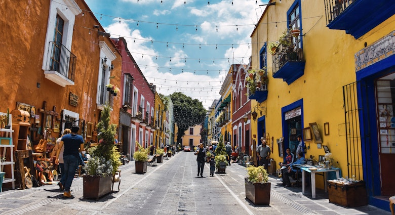 Puebla City, Puebla ; June 18 2022: Alley of the Toads in the city of Puebla. Colorful and colonial house. cobbled road; Shutterstock ID 2253761727; purchase_order: 65050 - Digital Destinations and Articles; job: Lonely Planet Online Editorial; client: Best places in Mexico; other: Brian Healy
2253761727
alley, america, architecture, attraction, balcony, building exterior, built structure, callejon, city, city life, cityscape, colonial, colorful, culture, cultures, decoration, facade, famous, famous place, historic, house, houses, landmark, mexican, mexico, multi colored, old town, outdoor, outdoors, people, puebla, restaurant, sapos, scenic, square, street, tourism, tourist, town, traditional, travel, travel destinations, urban, urban scene, vacation, vacations, view, village, yellow, zocalo
Puebla City, Puebla: Alley of the Toads in the city of Puebla. Colorful and colonial house. cobbled road